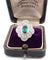 Bague 57 Bague en or blanc 18 carats avec une émeraude ovale de 2,00 carats et des diamants de 1,00 carat 58 Facettes