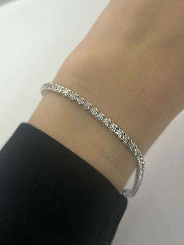 Bracelet Bracelet Rivière or blanc et diamants 1,1 ct 58 Facettes 00056301