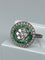 Bague 57 Bague style Art Déco Diamants Emeraudes 58 Facettes AB67