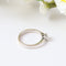 Sortija solitario en oro blanco con diamante 58 Facettes 126443