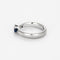Bague 54 Bague bandeau or blanc, saphir et diamants 58 Facettes GU197