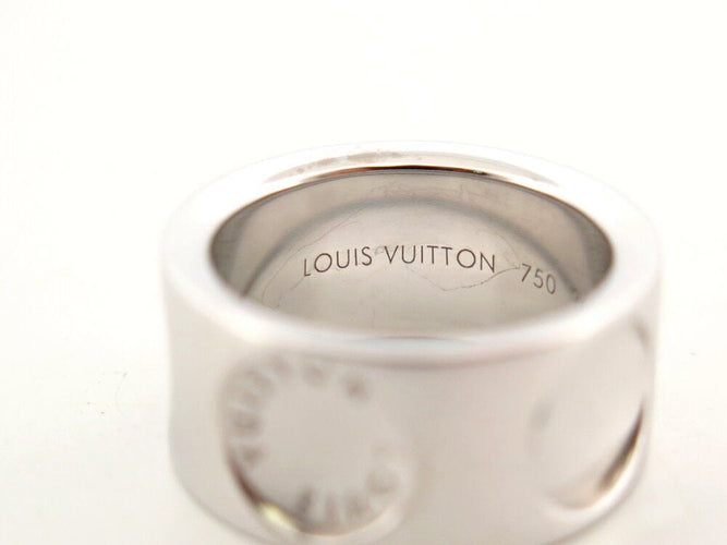 Bague 49 bague LOUIS VUITTON clous creux gm or blanc 18k & diamants 58 Facettes 267036