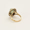 Bague 56 Bague pompadour en or jaune, émeraude et diamants 58 Facettes MB1