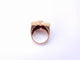 Bague 53 Bague tank en or rose, rubis et diamants 58 Facettes DV.47-tank