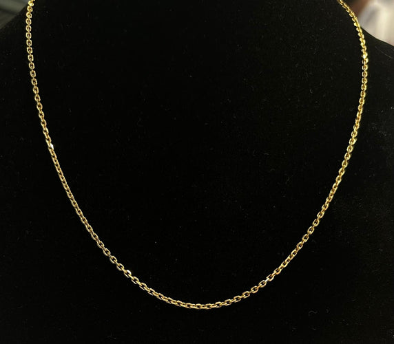 Collier Chaine Maille Forçat Pleine 58 Facettes LP661/8