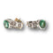 Boucles d'oreilles Boucles d'oreilles au design contemporain du XXe siècle en or 18 carats avec diamants et émeraudes 58 Facettes Q939A (899)