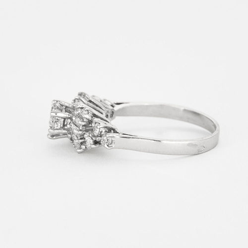 Bague 53 Bague en or gris diamants 58 Facettes ALGU30