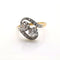 Bague 56 Bague "Toi et Moi" Or jaune Platine & Diamants 58 Facettes