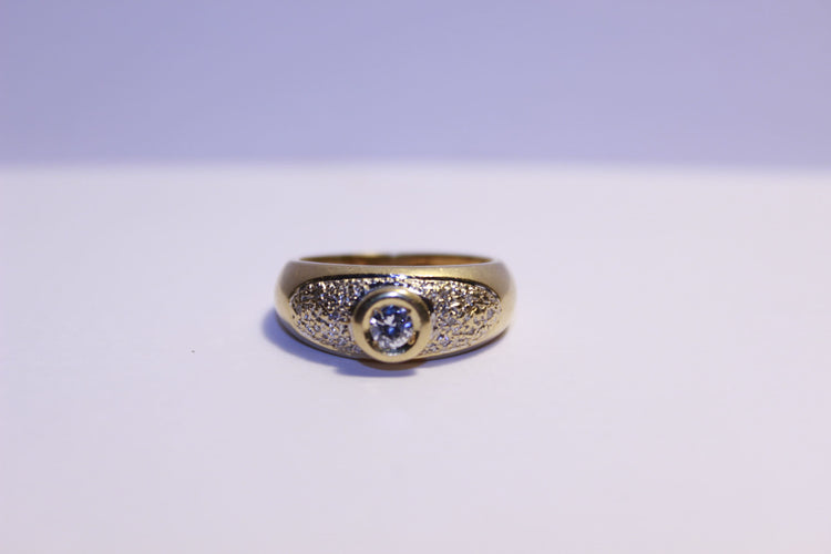 Bague 52 Bague Or jaune Diamants 58 Facettes