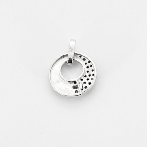 Pendentif Pendentif or blanc diamants et diamants noirs 58 Facettes 340844