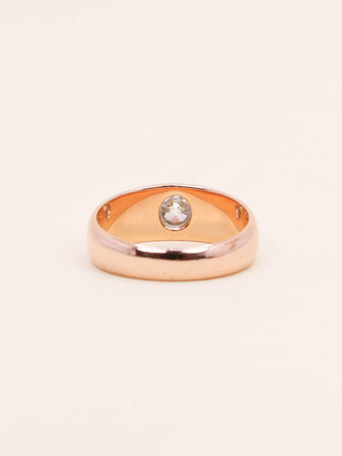Bague 57 Bague jonc or rose diamant taille ancienne 0,55 carat 58 Facettes 1199.2