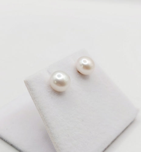 Boucles d'oreilles Puces d'oreilles or rose, perle de culture (circa 1900) 58 Facettes A05944