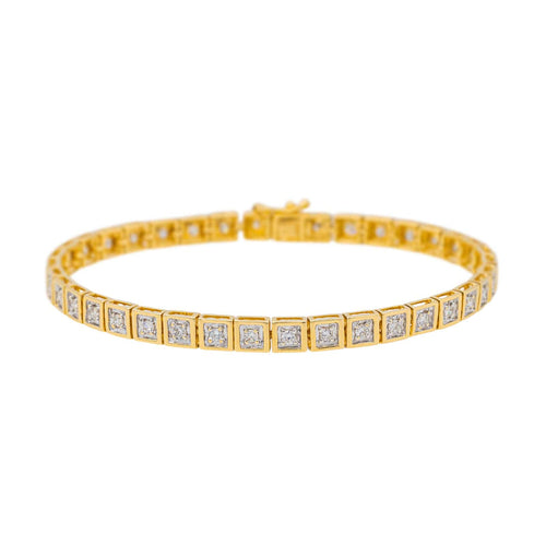 Bracelet Bracelet Rivière Or jaune, Or blanc Diamant 58 Facettes 3754268CN