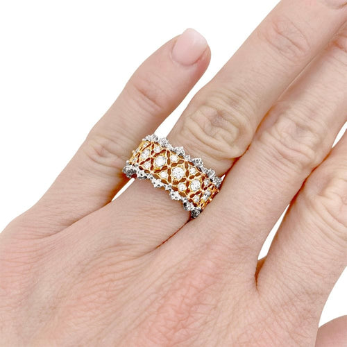 Bague 53 Bague Buccellati, "Eternelle Band", deux ors, diamants. 58 Facettes 35237