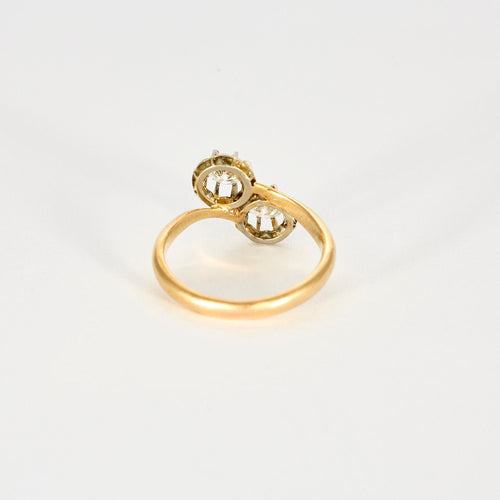 Bague 55 Bague "Vous & Moi" Or Jaune Diamants 58 Facettes