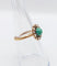 Bague 52.5 Bague marguerite or jaune, cabochon de turquoise, diamants et perles (circa 1900) 58 Facettes A05219