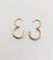 Boucles d'oreilles Mini créoles art déco or rose 18k finement travaillées (circa 1970) 58 Facettes A06268
