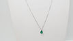 Collier 42cm Collier pendentif en or blanc, émeraude et diamant 58 Facettes 32627