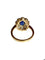 Bague 57.5 Bague Pompadour ancienne en or jaune 18k saphir et diamants 58 Facettes