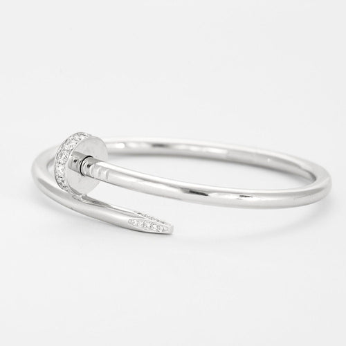 Bracelet CARTIER – Juste un clou bracelet or blanc diamants 58 Facettes