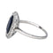 Bague 53 Bague Pompadour  Or blanc, Platine Saphir, Diamant 58 Facettes 4555742RV