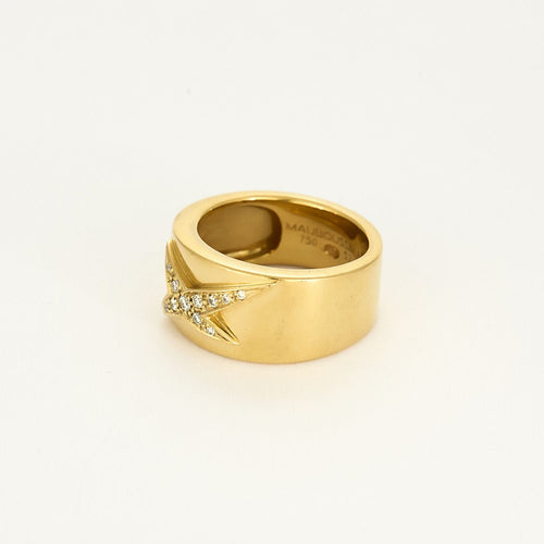 Bague Mauboussin "étoile divine" en or jaune et diamants
