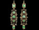 Boucles d'oreilles Antique emeralds diamonds gold Catalan earrings 58 Facettes 7488