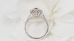 Bague 53 Bague marguerite en or blanc, rubis et diamants 58 Facettes 31286