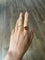 Bague 58 Chevalière or jaune grenat 58 Facettes