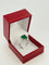 Bague 55 Bague en or blanc 18 carats diamants et émeraude 58 Facettes
