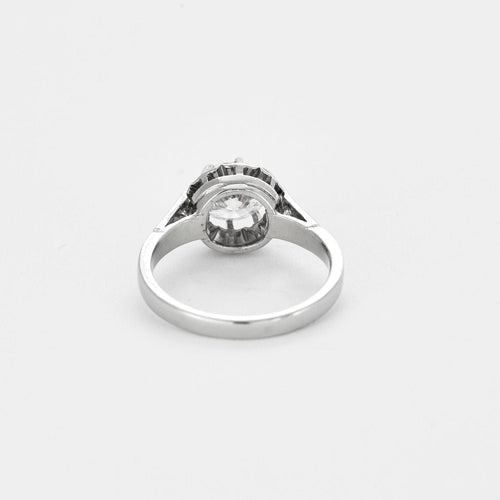 Bague 50 Solitaire Art déco platine et diamant 58 Facettes 240807