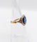 Bague 50 Bague pompadour art deco or rose 18k saphir et diamants taille rose (circa 1910) 58 Facettes A06152
