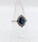 Bague 51 Bague marquise style art déco or blanc ornée d'un saphir naturel et de diamants taille brillants 58 Facettes A04625