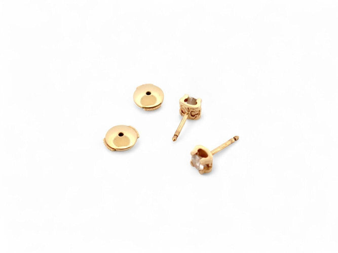 Boucles d'oreilles boucles d'oreilles puces CARTIER c en or rose diamant 0.48ct s 58 Facettes 270984