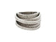 Bague 55 bague 5 rangs & 4 liens croises t55 en or blanc 18k 20gr 180 diamants 2.5ct 58 Facettes 268938