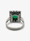 Bague 52 Bague or blanc émeraude et diamants 58 Facettes