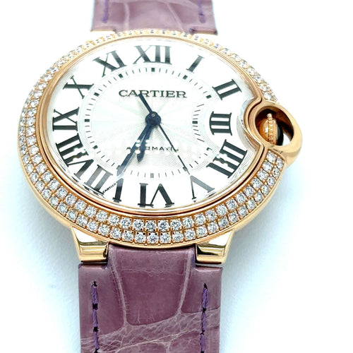 Montre CARTIER - MONTRE BALLON BLEU OR ROSE DIAMANTS 58 Facettes Cart montre