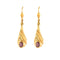 Boucles d'oreilles Boucles d'oreilles pendantes saphirs roses, diamants, or jaune 58 Facettes