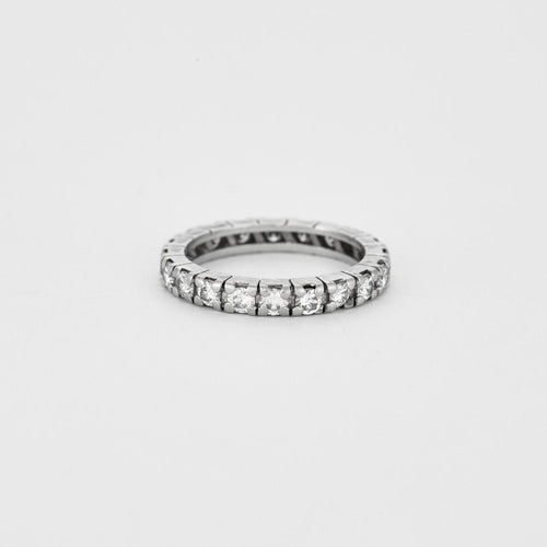 Alliance américaine en or blanc 58 Facettes 240260