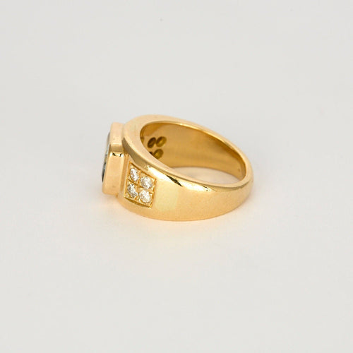 Bague 51 Bague jonc or jaune et aigue-marine 58 Facettes 240796