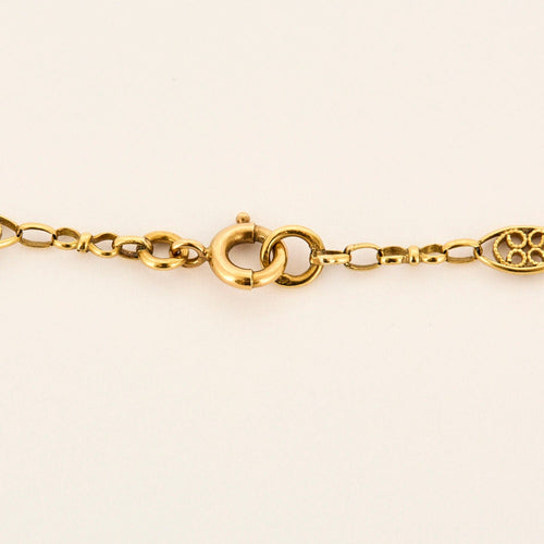 Collier Chaine vintage filigrane fine en or jaune. 58 Facettes P8L11