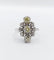 Bague 51 Bague marquise art déco or blanc, diamant jaune et diamant blanc 58 Facettes A05663