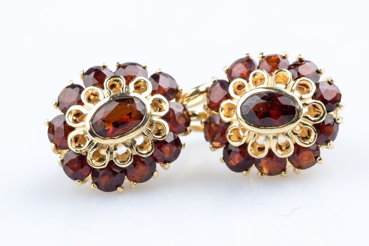 Boucles d'oreilles Boucles d’oreilles grenats 3,62 ct en or jaune 18k 58 Facettes BOGNOC583-107