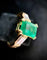 Bague 53 Bague or jaune émeraude 58 Facettes