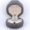 Bague 56 Bague en or blanc avec aigue-marine et diamants 58 Facettes
