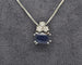 Collier Collier en or blanc avec saphir de 1,30 ct et diamants 58 Facettes 9622