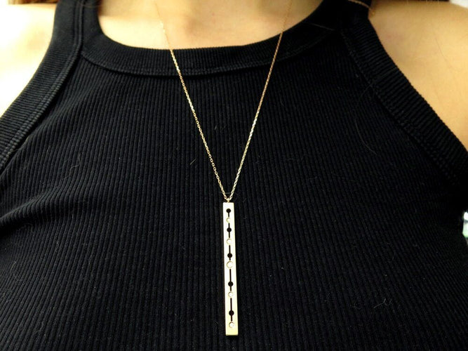 Collier collier sautoir DINH VAN pulse 628212 pendentif chaine or rose diamants gm 58 Facettes 268900