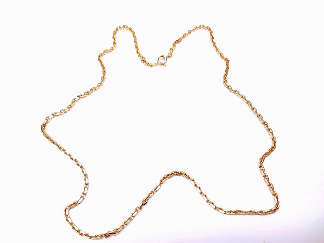 Collier Chaine maille forçat diamantée 58 Facettes CH.234/8