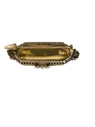 Broche Broche en Or et Argent émaillée d'Angelots 58 Facettes