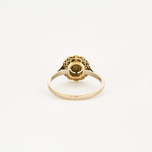 Bague Bague marguerite ancienne perle et diamants 58 Facettes